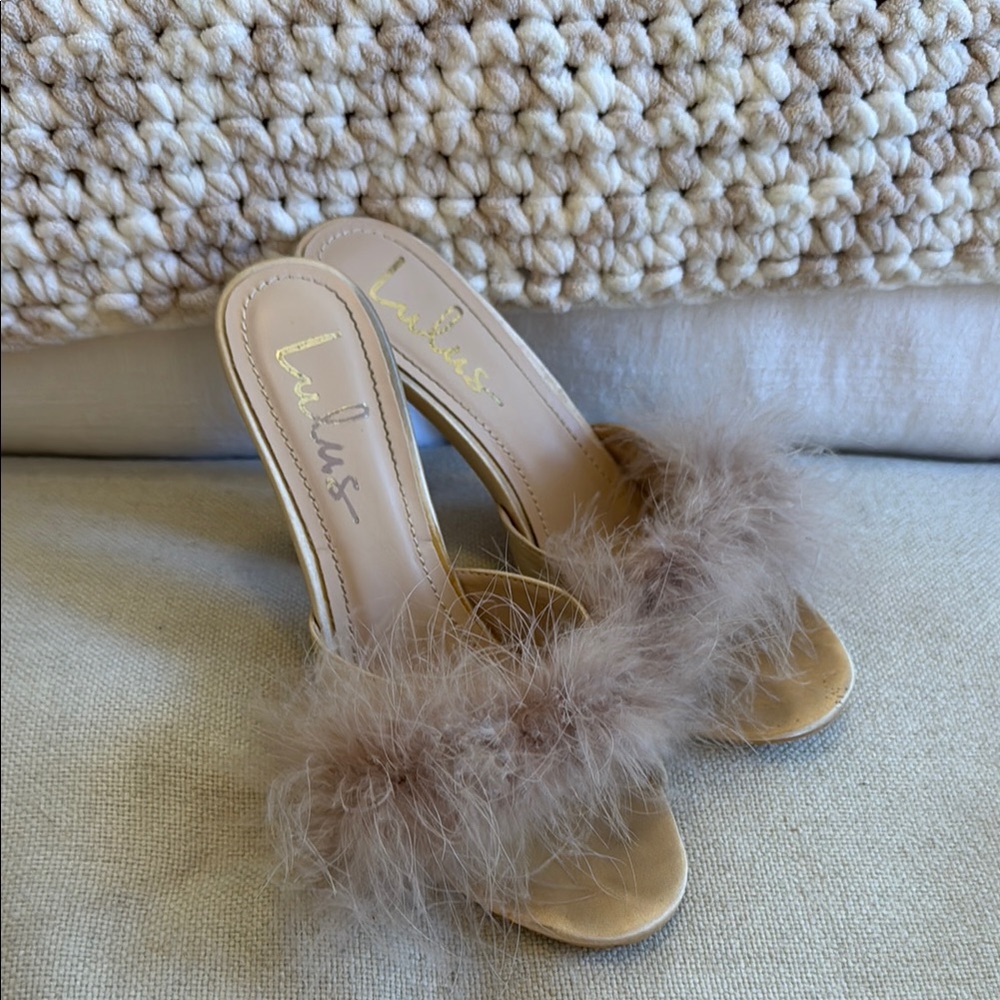 Lulu's Tan Feathered Women's Shoes